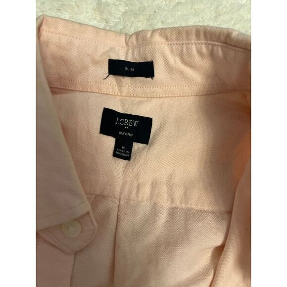 J. Crew Oxford Dress Shirt Slim Pink size M - Picture 2 of 3